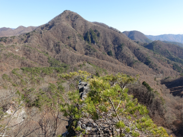 茅ヶ岳(観音峠~金ヶ岳)登山口コースガイド 船首岩から曲岳の眺望【登山口ナビ】