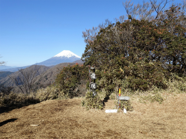 愛鷹山～位牌岳（愛鷹水神社口）登山口コースガイド 愛鷹山山頂【登山口ナビ】