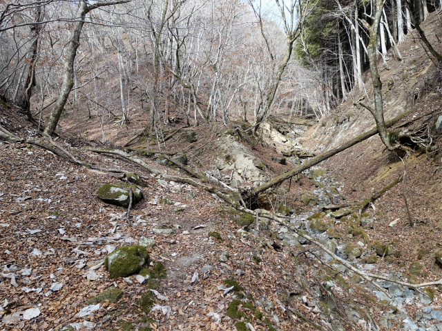 畦ヶ丸(大滝コース)登山口コースガイド 沢の出合い【登山口ナビ】