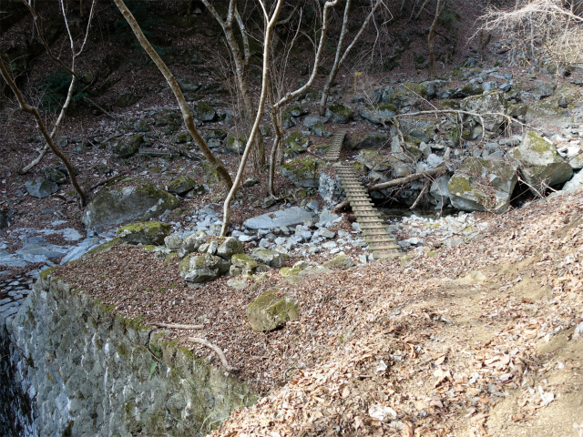 畦ヶ丸(大滝コース)登山口コースガイド マスキ嵐沢の渡渉【登山口ナビ】