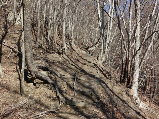 ハマイバ・大蔵高丸（景徳院～曲り沢峠）登山口コースガイド 送電線巡視道階段【登山口ナビ】
